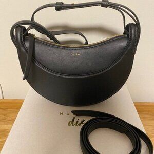 Black Leather Women's Bag Polène Leather Crossbody Bag - Black Crossbody Bags